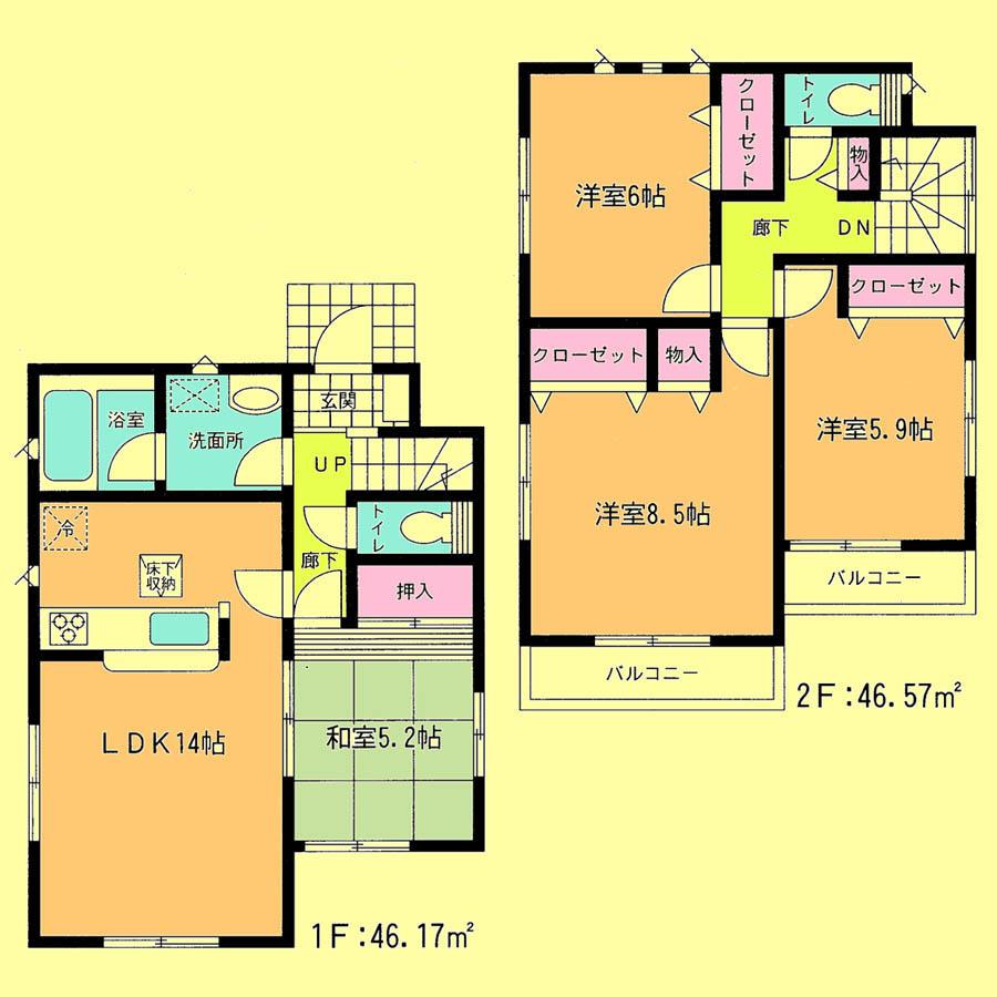 Floor plan. 27,800,000 yen, 4LDK, Land area 110.05 sq m , Building area 92.74 sq m located view in addition to this, It will be provided by the hope of design books, such as layout.
