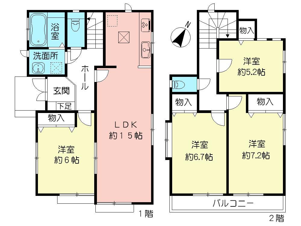 Floor plan. (F Building), Price 26,900,000 yen, 4LDK, Land area 103.88 sq m , Building area 94.6 sq m