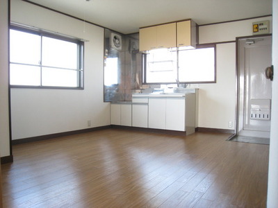 Living and room. Bright dining with two faces lighting