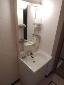 Washroom. There is a separate wash basin. 