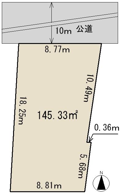 Compartment figure. Land price 24,800,000 yen, Land area 145.33 sq m