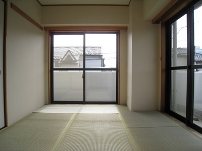 Living and room. Bright two-sided lighting Japanese-style room