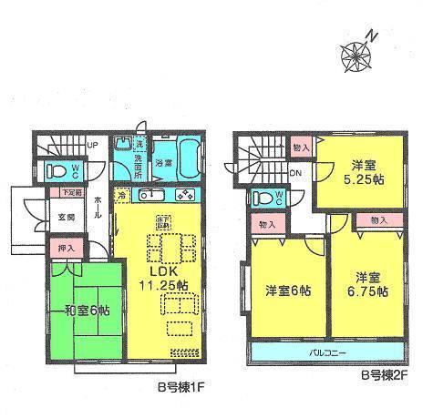 Floor plan. 22,900,000 yen, 4LDK, Land area 110 sq m , Building area 86.11 sq m