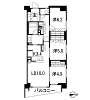 Floor: 3LDK, occupied area: 72.12 sq m, Price: 30,900,000 yen, now on sale