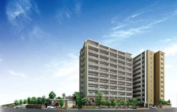 Features of the building.  [Exterior - Rendering] Surrounding the birth of the open-air site in contact with the road "The ・ Park House Urawa Bessho ". Lush Musashino of culture as a reference of Landscaping, We worked in harmony with the surrounding environment. Also, By adopt the Marion that emphasizes the vertical line on design, We represent the relaxed uplifting.  ※ Rendering CG of the web is, Which was raised to draw based on the drawings of the planning stage, In fact a slightly different.