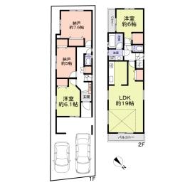 Floor plan. 31,800,000 yen, 2LDK + 2S (storeroom), Land area 99.8 sq m , Building area 110.76 sq m
