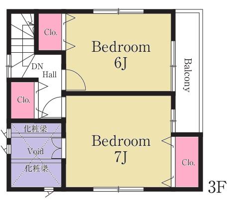 Floor plan. 32,800,000 yen, 3LDK, Land area 65.71 sq m , Building area 100.84 sq m 3F
