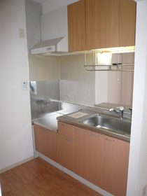 Kitchen. Two-burner gas stove installation Allowed