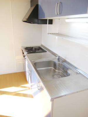 Kitchen. 3-neck is a gas stove and a kitchen with a grill!