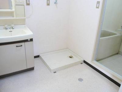 Washroom. Indoor Laundry Storage!