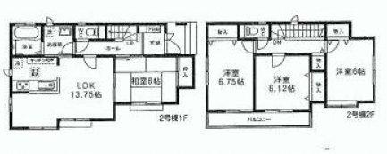 Floor plan. 28.8 million yen, 4LDK, Land area 99.18 sq m , Building area 95.43 sq m