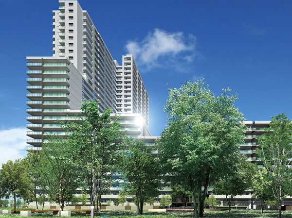 Shared facilities.  [Garden & Exterior - Rendering] "Exchange, Attractive, Diverticulum, Collection, A garden with a walking "five themes, Connect the city and the house, It has shaped the space of moisture that connects people.