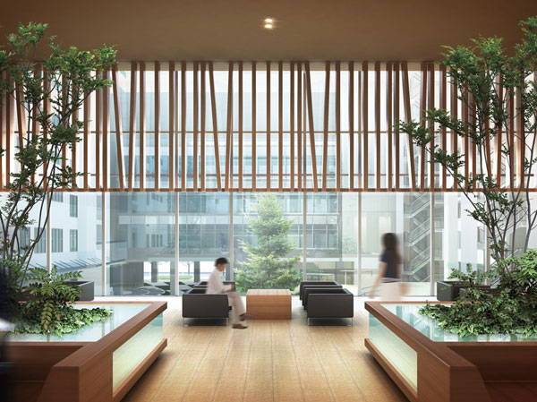 Shared facilities. Entrance lounge Rendering