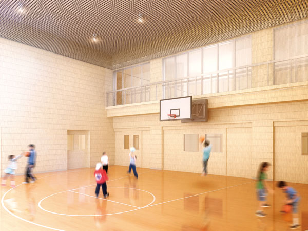 Shared facilities.  [Arena (gymnasium) Rendering]  ※ Rendering of the web is in that transcript based on the drawings of all the planning stage, Shape and color, Tree form ・ Foliage ・ Shades of leaves and flowers, furniture ・ Furniture etc .. slightly different actual and.  ※ For facilities, equipment and service contents, etc., of each shared facilities are those of the planning stage is, It might change in the future.