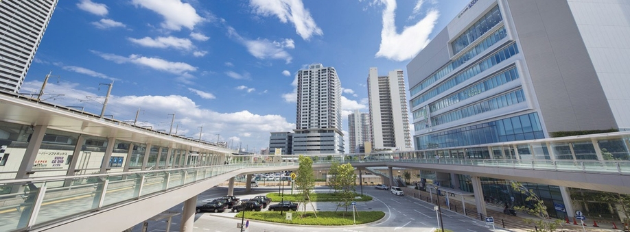 Musashi Urawa Station Rotary (about than local 290m) overlooking the local district than (August 2013 shooting)