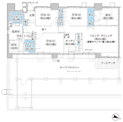 Floor: 4LDK + WIC + SIC, the area occupied: 97.9 sq m, Price: TBD