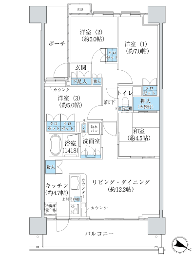 Floor: 3LDK, the area occupied: 82.1 sq m, Price: TBD