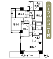 Floor: 4LDK + WIC, the area occupied: 94.7 sq m, Price: TBD