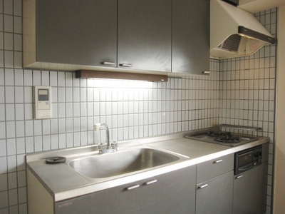 Kitchen. It comes with a two-burner stove!