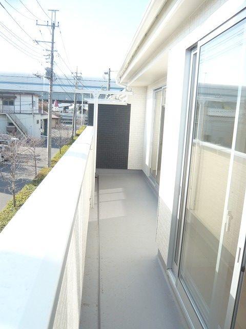 Balcony. South-facing wide span balcony of.