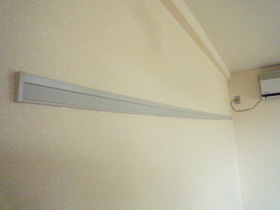 Living and room. Picture rails