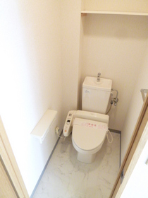 Toilet. It is a toilet with a warm water washing toilet seat.