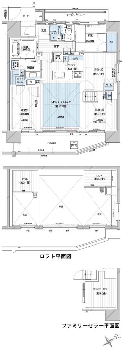Floor: 4LDK + 2Lo + Fc + Wic + Sic, occupied area: 80.04 sq m