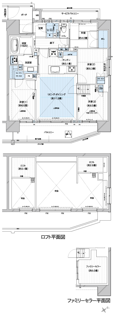 Floor: 4LDK + 2Lo + Fc + Wic + Sic, occupied area: 80.04 sq m