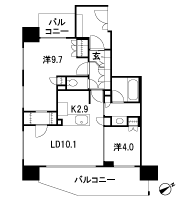 Floor: 2LDK + Wtc, occupied area: 60 sq m
