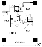 Floor: 3LDK + Wic + Sic, occupied area: 65.21 sq m