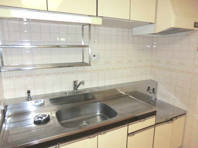 Kitchen. Shared hallway