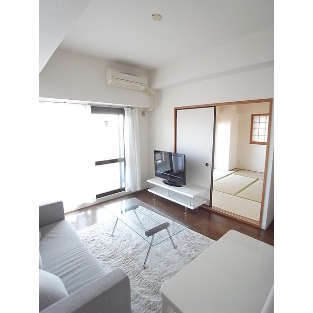 Living and room. Model room installation in