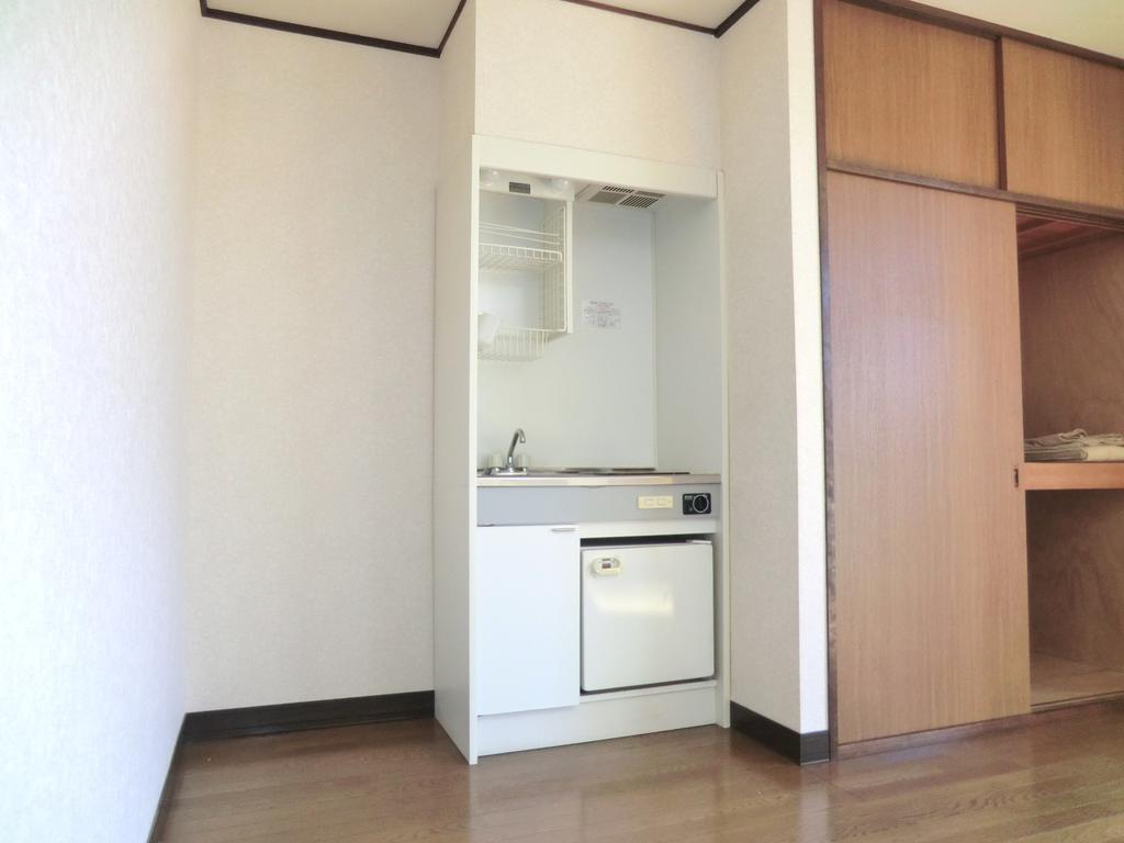 Kitchen. It is with a mini fridge.