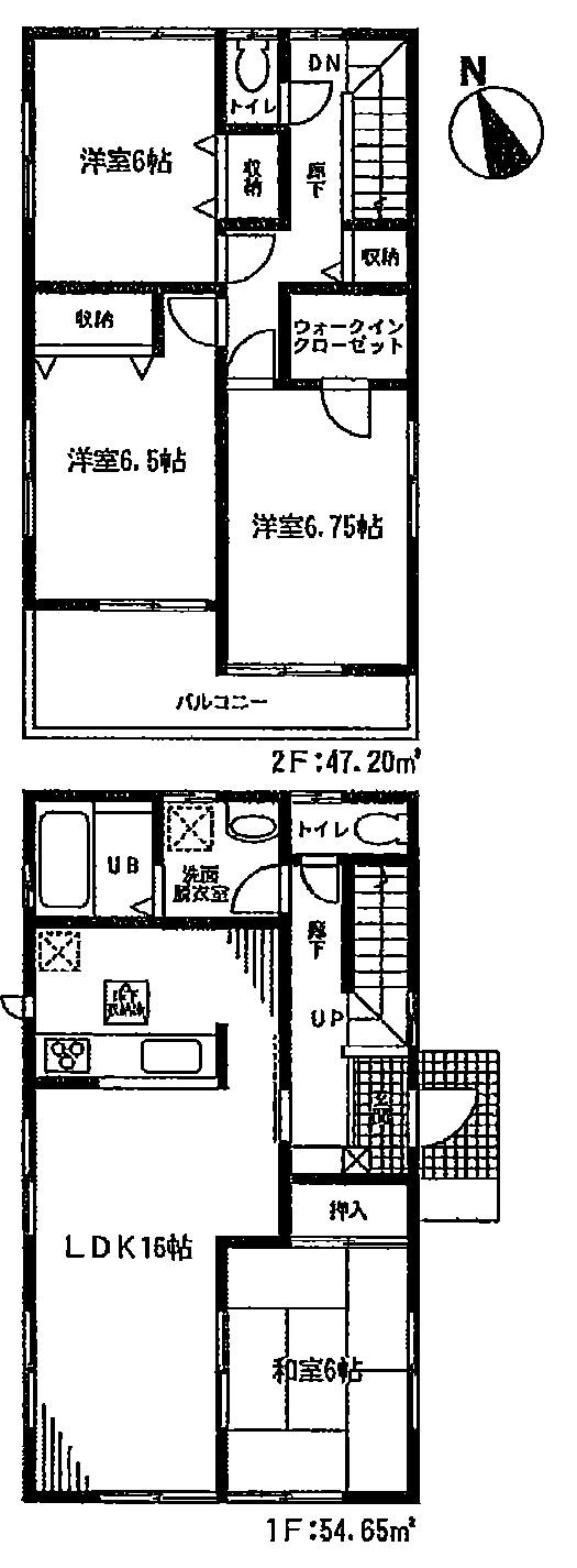 Floor plan. 36,800,000 yen, 4LDK, Land area 139.53 sq m , Building area 101.85 sq m