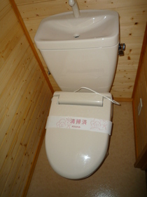 Toilet. A heated toilet seat