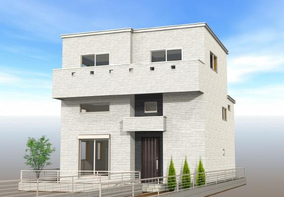 Building plan example (Perth ・ appearance). A compartment 97.16 sq m reference plan