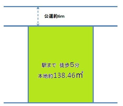 Compartment figure. Land price 21 million yen, A 5-minute walk from the land area 138.46 sq m Station ☆ Super is also right next to a very convenient location near the station.  ☆ Without building conditions can be building in your favorite House manufacturer.  ☆ Beautiful shaping land, Parking space is also available for easy your plan. 