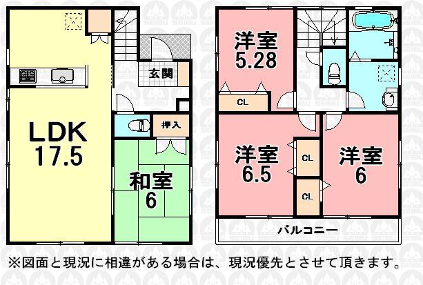 Floor plan. (4 Building), Price 26,800,000 yen, 4LDK, Land area 117.58 sq m , Building area 95.22 sq m