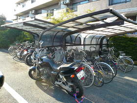 Other common areas. There are bicycle parking on site