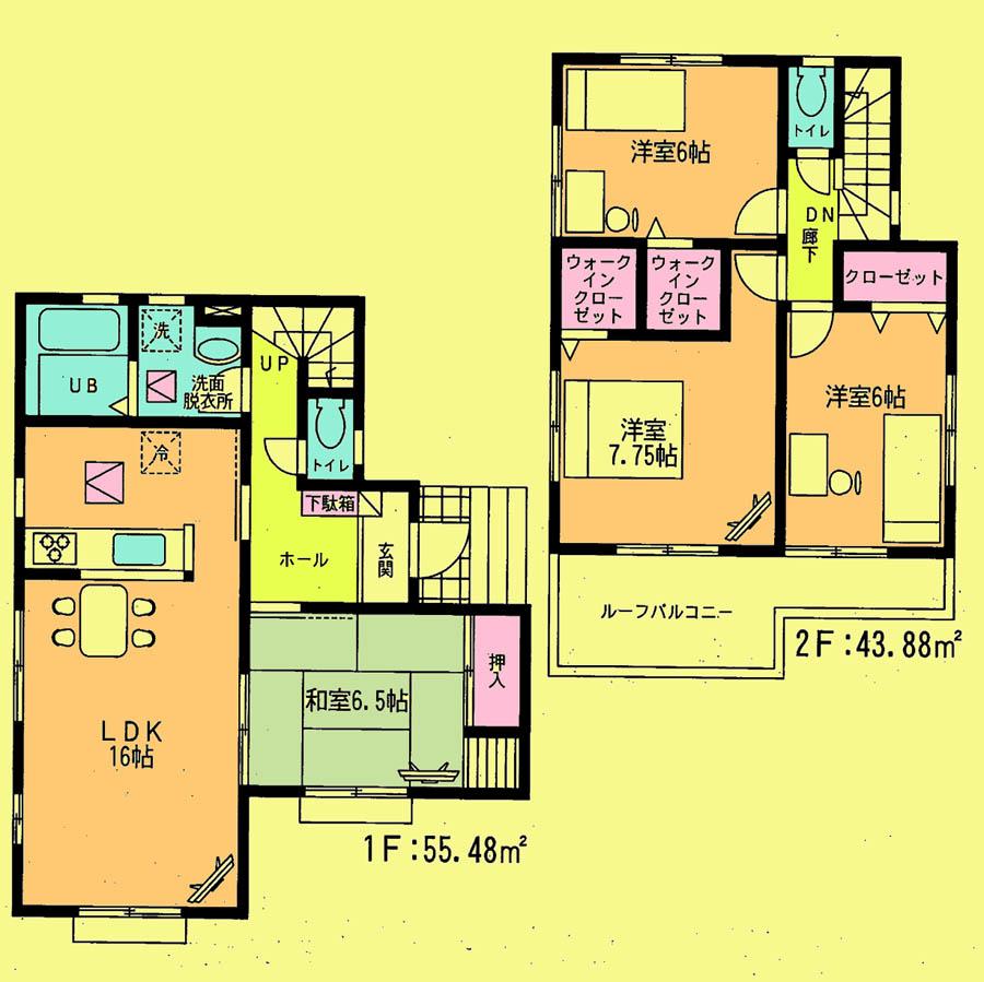 Floor plan. 26.5 million yen, 4LDK, Land area 155 sq m , Building area 99.36 sq m located view in addition to this, It will be provided by the hope of design books, such as layout.
