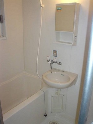 Bath. Bright bathroom with a window