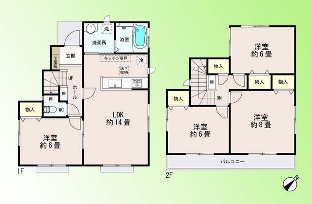 Floor plan. 22,800,000 yen, 4LDK, Land area 125 sq m , Building area 93.52 sq m floor plan