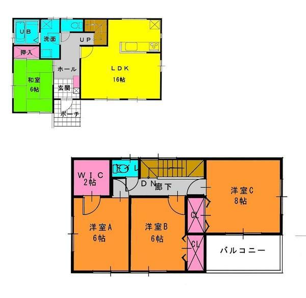 Floor plan. 36.5 million yen, 4LDK, Land area 253.15 sq m , Building area 105.15 sq m