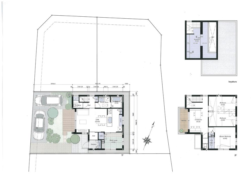 Compartment view + building plan example. New station of 180m JR Kawagoe Line to the west Omiya Station "west Omiya Station"