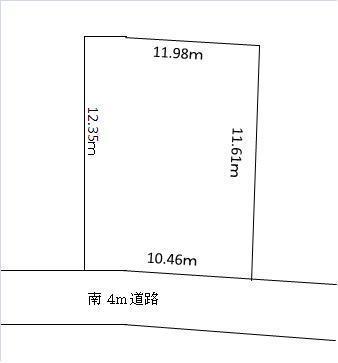 Compartment figure. Land price 12.8 million yen, Land area 135.06 sq m