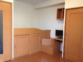 Living and room. There is storage space under the bed