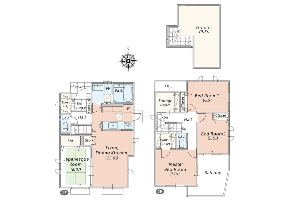 Floor plan. (D Building), Price 33,500,000 yen, 4LDK+S, Land area 152.29 sq m , Building area 101.43 sq m