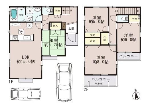 Floor plan. 25,900,000 yen, 4LDK, Land area 108.29 sq m , Building area 96.67 sq m