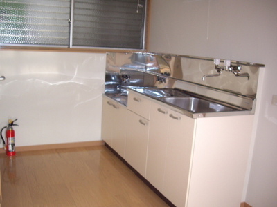 Kitchen. Two-burner gas stove installation Allowed