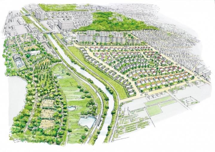 Cityscape Rendering. Omiya ・ Steadily progresses in Mitsuhashi area, Total development area of about 25,300 square meters ・ All 125 House ・ The largest project Saitama!